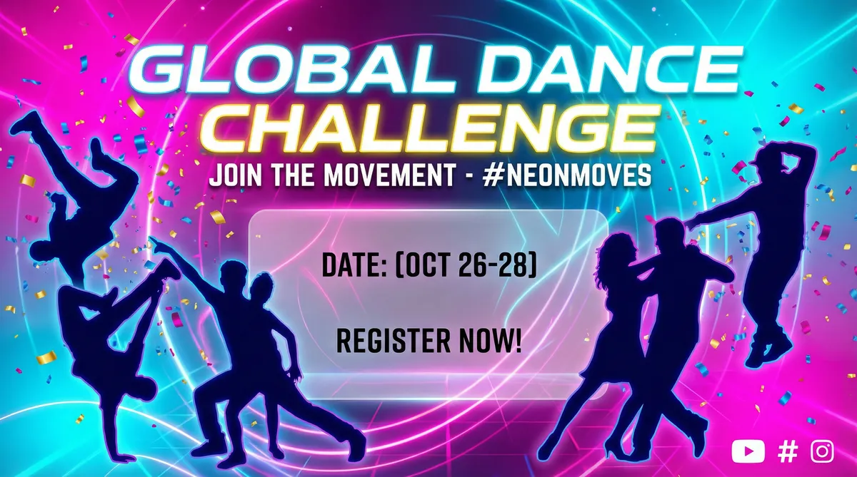 全民舞蹈挑战赛海报 - 抖阴